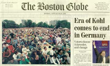 Photo of Boston Globe front page